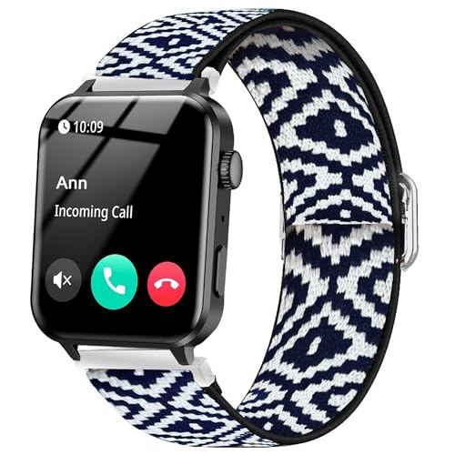 Lamshaw IOWODO R30 Pro�o���h�ɑΉ��B20mm�X�g���b�`�G���X�e�B�b�N���߉\�X�g���b�v IOWODO R30 Pro / TOUCHELEX Gaea�V���[�Y K802 1.28�X�}�[�g�E�H�b�`/ RLQA 54 1.8�C���`�X�}�[�g