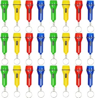 THE TWIDDLERS - 24 Mini Torch/Flashlight Keychains - Assorted Colours