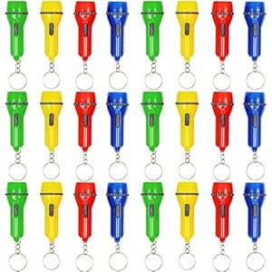 THE TWIDDLERS 24 Mini Torcia Portachiavi per Bambini, Compleanno, Regalini.