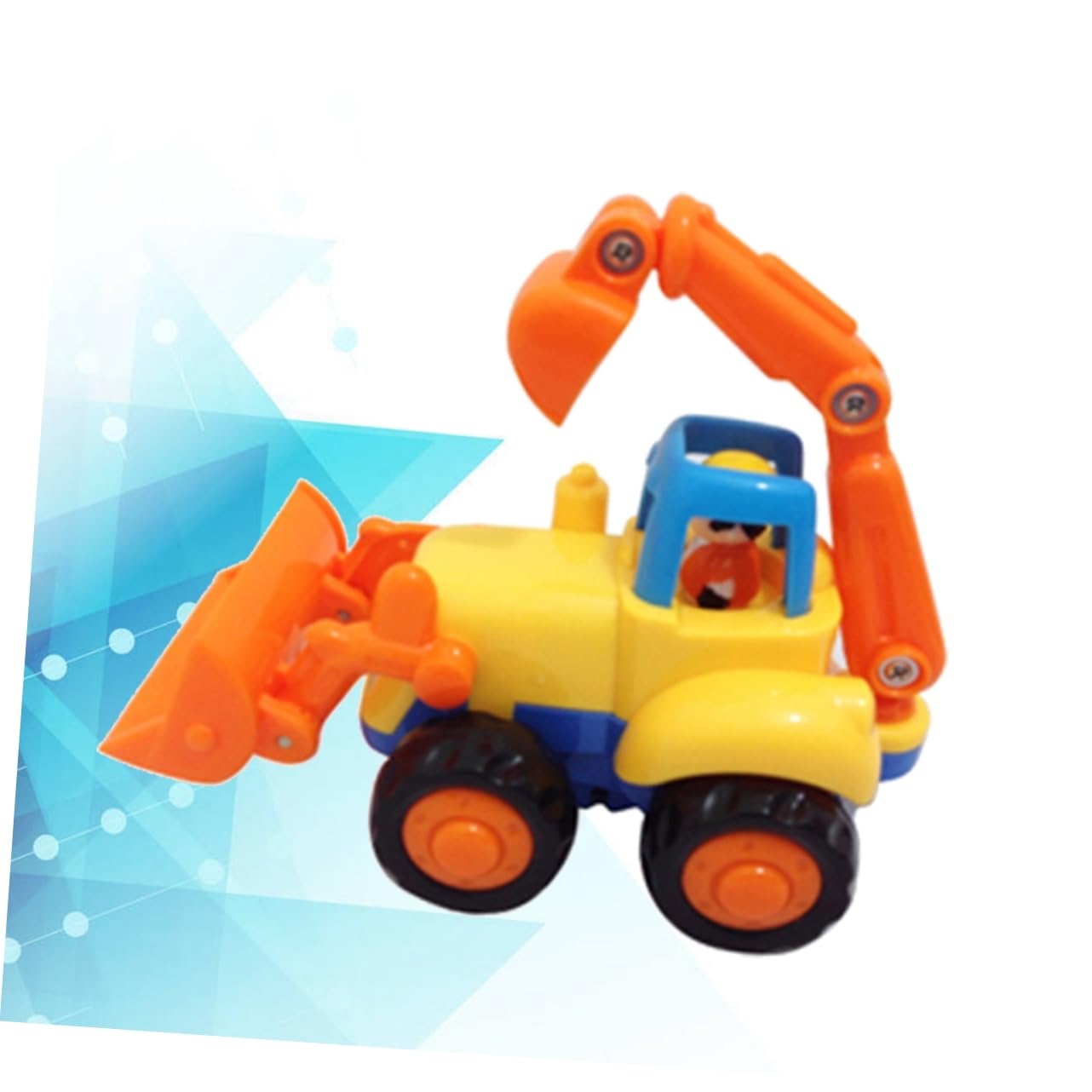 GARVALON Jouet Voiture à Friction en Plastique pour Garçon et Filles, Véhicule D'ingénierie Éducatif Fonction Pull Back and Go, pour Fête et Éveil des Bébés Plusieurs Styles