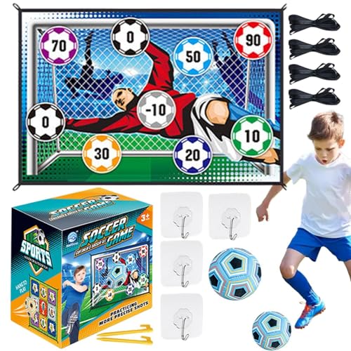 Juego de portería de fútbol para niños, Juego de Equipo de Entrenamiento de fútbol con 1 Pelota, 1 Objetivo de Franela, Juego de Pelota de fútbol para niños, para niños y niñas de 3 años