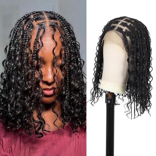 Olymei 12inch 13x8 Hd Lace Front Braided Wigs for Women