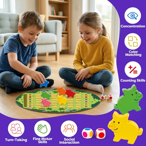 Run Piggy juego de mesa cooperativo para niños 3 a 7 años miniatura 4