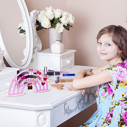 Acrylic Earring Holder Stand Rainbow Acrylic Earrings Display Pegboard With Base 74 Holes Acrylic Earring Stand Jewelry Hanging Organizer Ear Studs Display Rack Double Sided (Purple, Rainbow Style) #TOP5