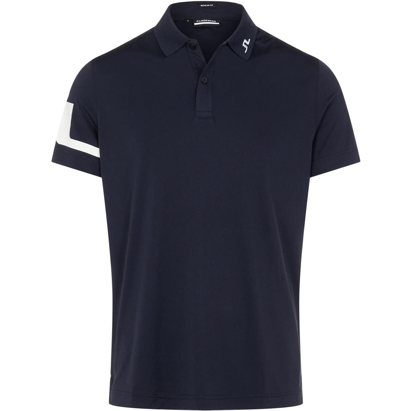 J. Lindeberg Golf Mens Heather Regular Fit Polo Shirt JL Navy XL