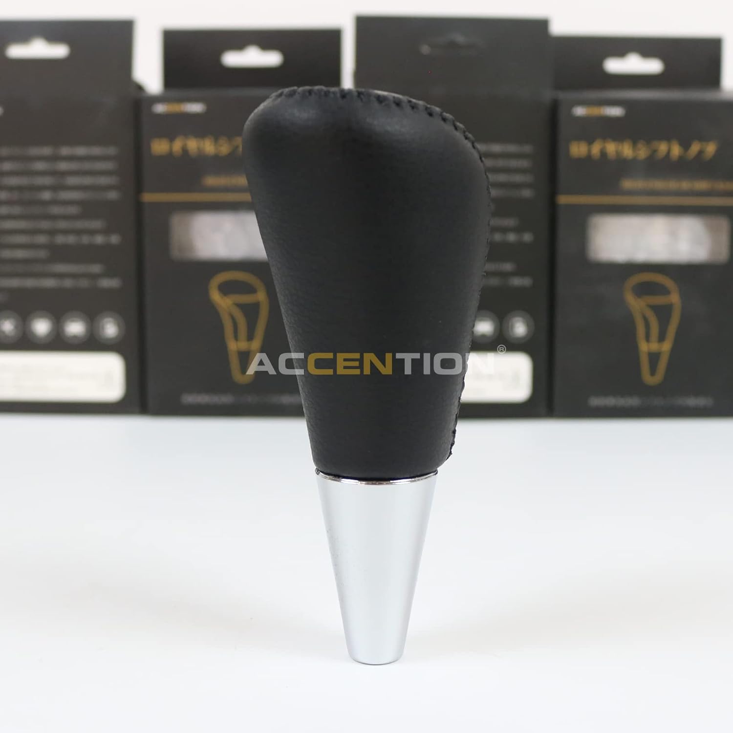 Large Full Black Leather Gear Shift Knob for Toyota Land Cruiser 4Runner Sequoia Tundra Highlander Tacoma Avalon Camry Solara Corolla Rav4 Lexus LX470 LS400 LS430 RX330 RX350 RX400h