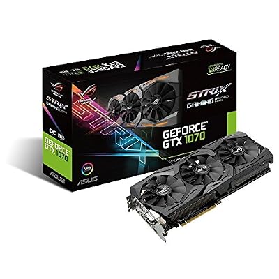 ASUS GeForce GTX 1070 8GB ROG Strix OC Edition Graphic Card STRIX-GTX1070-O8G-GAMING (Renewed)