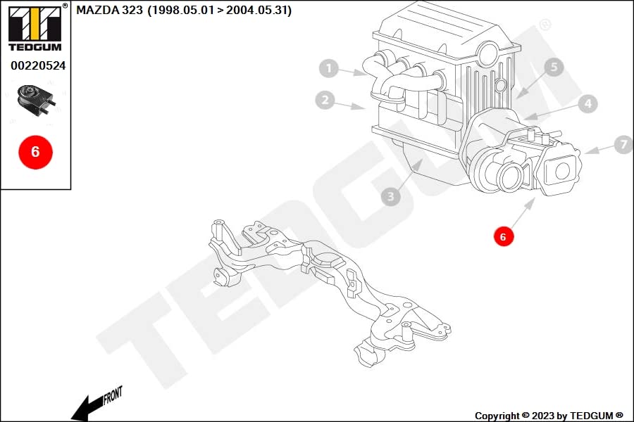 Soporte delantero de motor de alta resistencia mecánica TEDGUM 00220524 3
