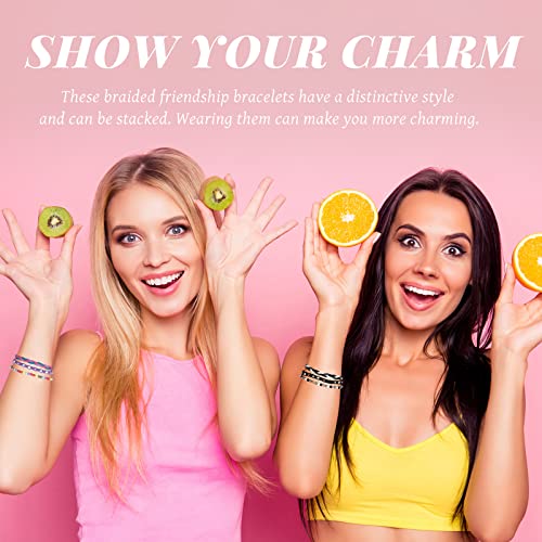 Yaomiao 36 Pieces Friendship Bracelets Braided Bead Bracelets Stackable String Woven Bracelets Stretch Waterproof Adjustable Bracelet String For Women Teen Girls #TOP5
