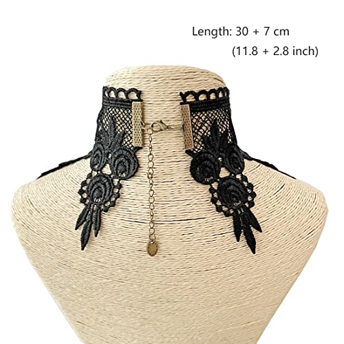 Aabellay Gothic Black Lace Necklace Steampunk Vampire Choker Punk Victorian Costume Party Retro Vintage Wedding Party Prom Festival Halloween Jewelry for Women Girls - Y484 steampunk buy now online Aabellay Gothic Black Lace Necklace Steampunk Vampire Choker Punk Victorian Costume Party Retro Vintage Wedding Party Prom Festival Halloween Jewelry for Women Girls - Y484 steampunk buy now online