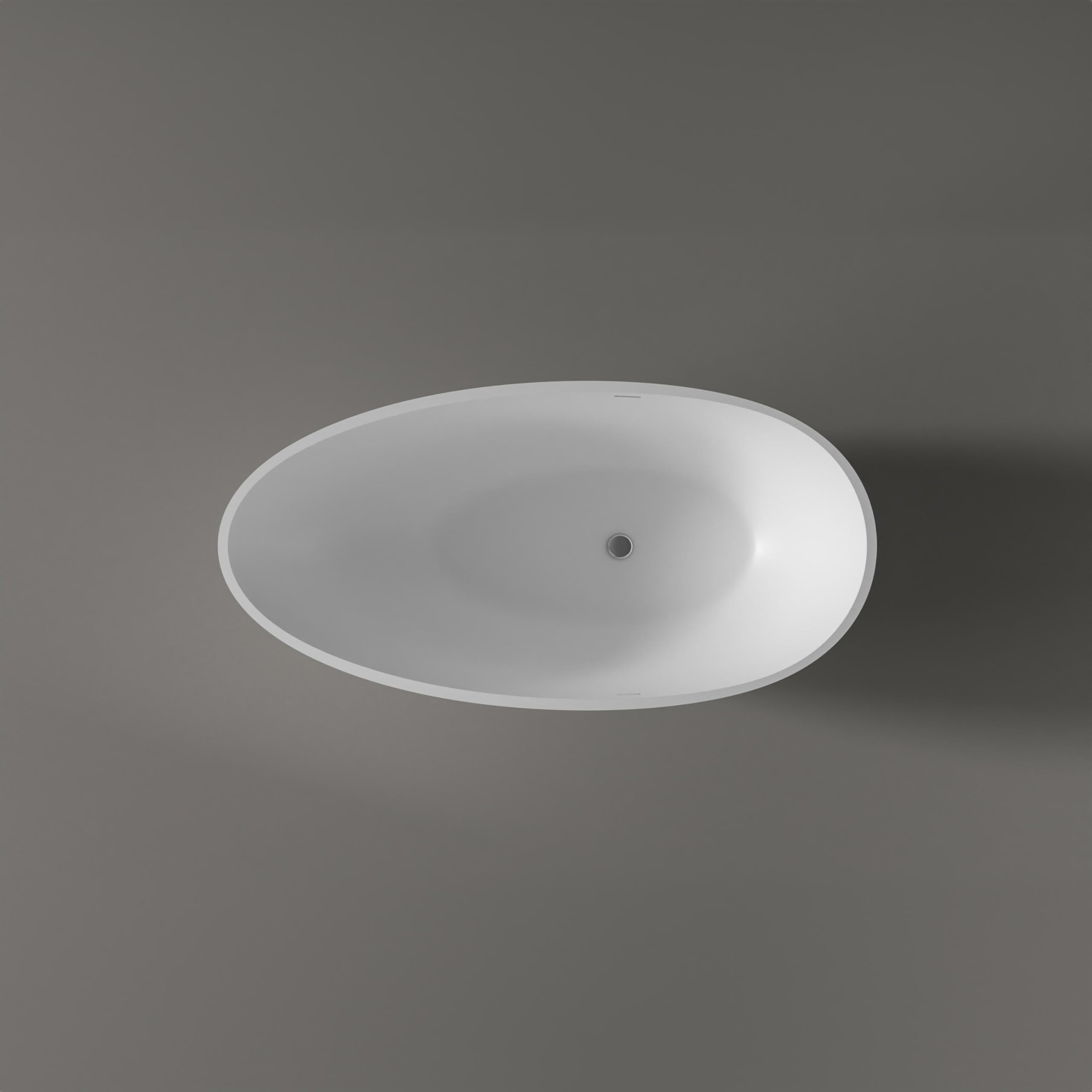Bernstein Freistehende Badewanne VIGO 150 x 75 cm Mineralguss Weiß