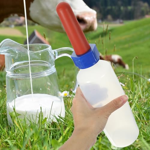 Yardwe Melkflasche 500ml Für Kälber Nahrhafte Aufzuchtflasche Und Milchflasche Zum Füttern - Ideal Für Kleintiere Katzen - Welpen Ziegen Und Schafe Praktischer Trinken Feeder Für