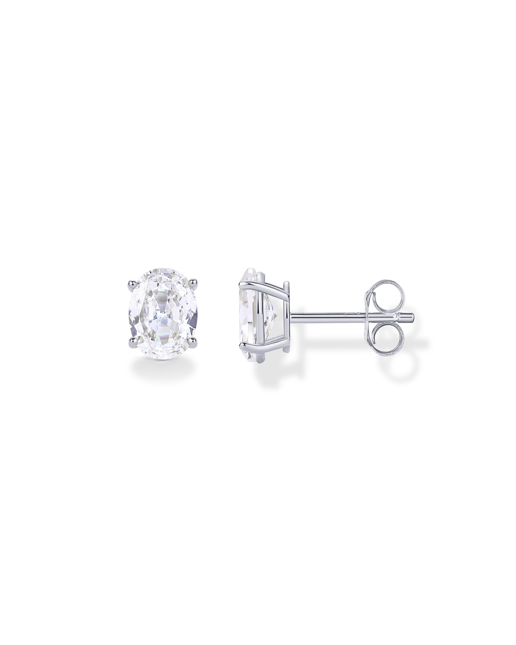 PAVOI 14K Gold Plated 925 Sterling Silver Cubic Zirconia Stud Earrings for Women Simulated Diamond CZ Earrings