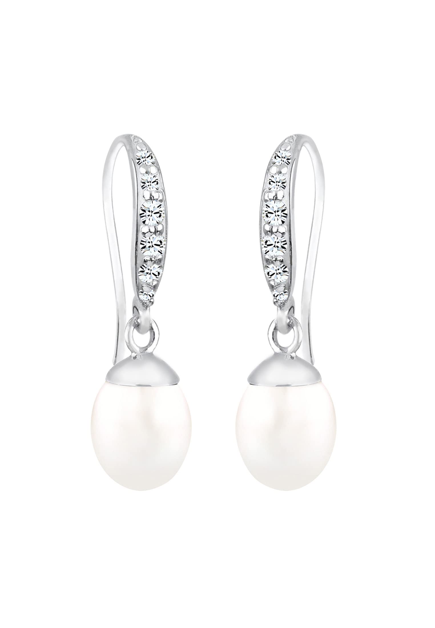 Elli Women's 925 Sterling Silver Teardrop Freshwater Pearl Earrings 0307551112