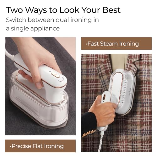 Image of Lifelong 1250 Watt Garment Steamer for Clothes | Handheld Garment Steamer with Rest Stand for Iron | Portable & Foldable Mini Steam Press Suitable For Traveling - 90 ml Tank Capacity (LLGRMS905)