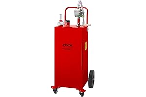 VEVOR Fuel Caddy: 30 Gallon Gas Storage Tank with Wheels and Manual Pump