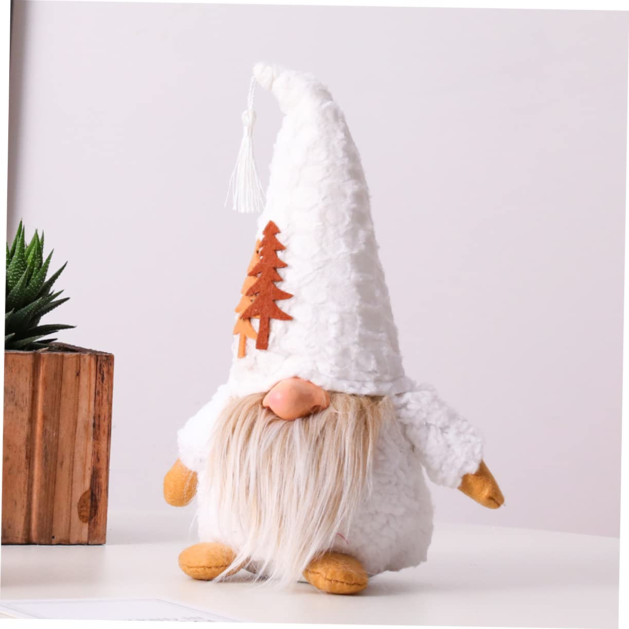 TOPBATHY 5St GNOME Schmuckstücke Weihnachtszwerge Wichteldekorationen für Zuhause draußen weihnachtsdeko weihnachtsgnom weinachtsgeschte Ornament Zwerg Dekoration Zwerg Stoff Weiß