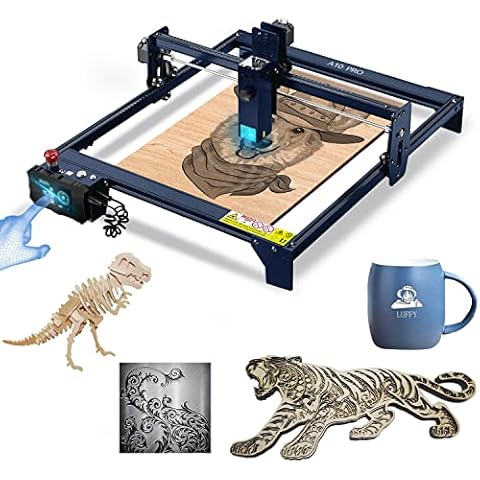 50W Laser Engraver Machine A10 PRO, 150W CO₂ Effect Laser Cutter with Offline Engraving, 10W Output Power, Laser Engraving Machine for Wood Metal Leather Acrylic, 410x400mm Cover