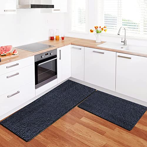 Image of SKIVE India Kitchen Mat and Runner with Anti Skid Backing,Colour Grey (40x120(40 x 60) CM
