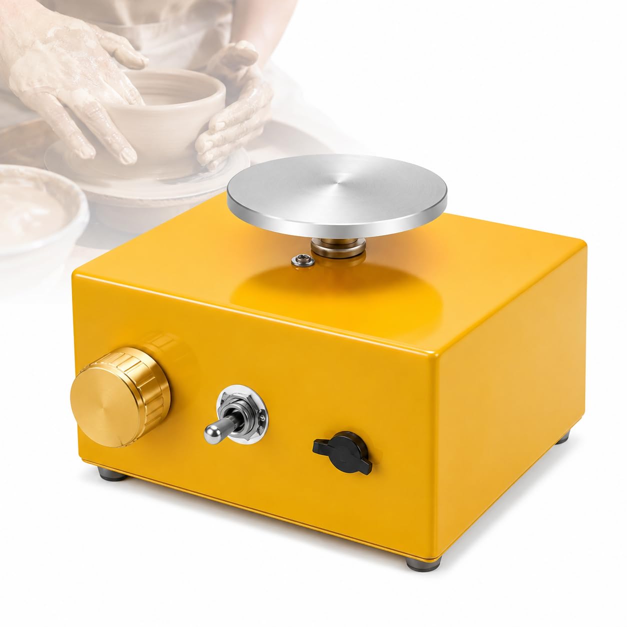 Mini Torno Eléctrico Para Alfarería, Torno Eléctrico Para Alfarería, Máquina Para Alfarería Con Velocidad Ajustable, Recipiente De Agua Extraíble Para Dar Forma A La Arcilla, Artesanía En