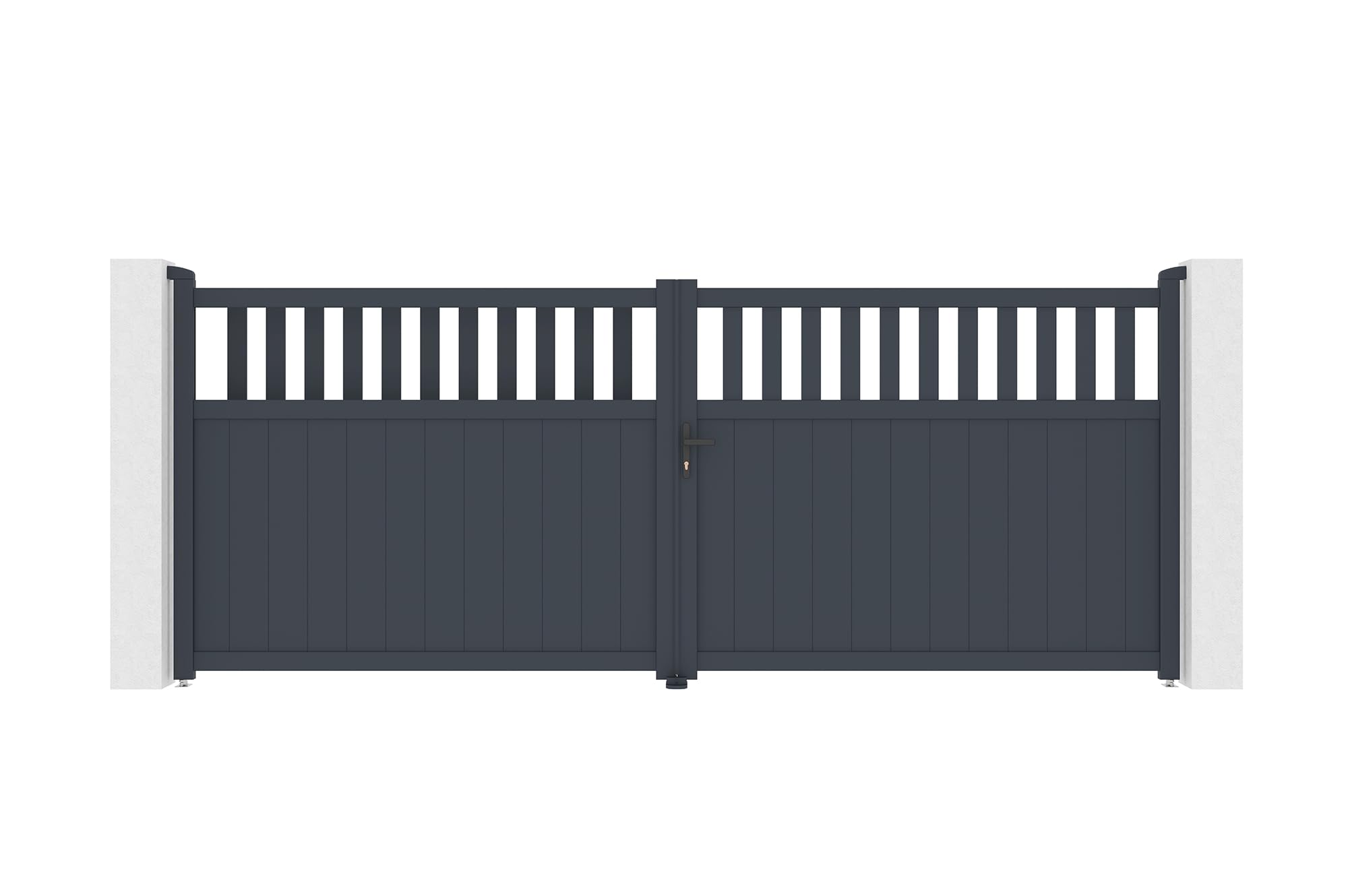 Casanoov Portail battant 4m SANTIS H.160cm aluminium gris