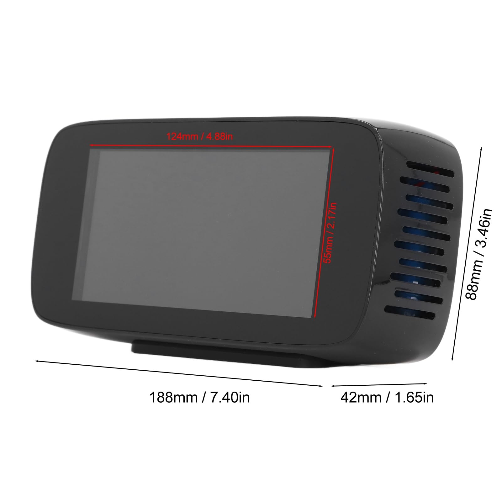 Miernik Jakości Powietrza w Pomieszczeniu, Monitor Jakości Powietrza PM2,5, PM10, CO2, TVOC, Wyświetlacz Czasu Tester Powietrza w Pomieszczeniu z Ekranem LCD do Użytku Domowego,