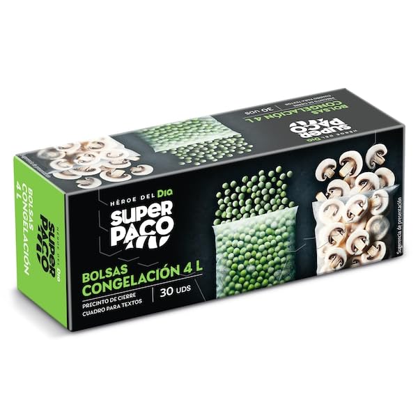Bolsas de congelación 4 litros Super Paco de Dia caja 30 unidades
