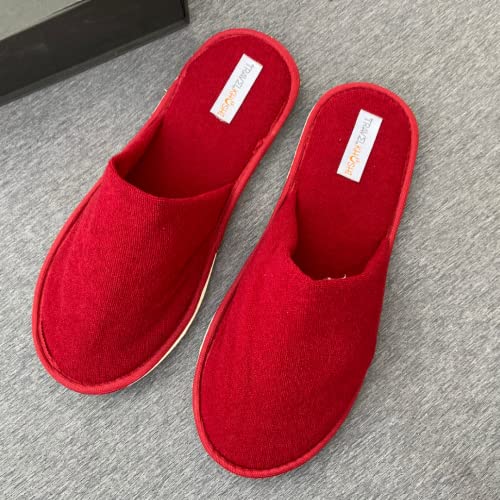 Image of Travelkhushi Soft Comfy Home Slippers For Women & Men For Winter Capet flip flops for Bedroom Indoor Carpet house slides Anti skid Slippers for Winter & Summer