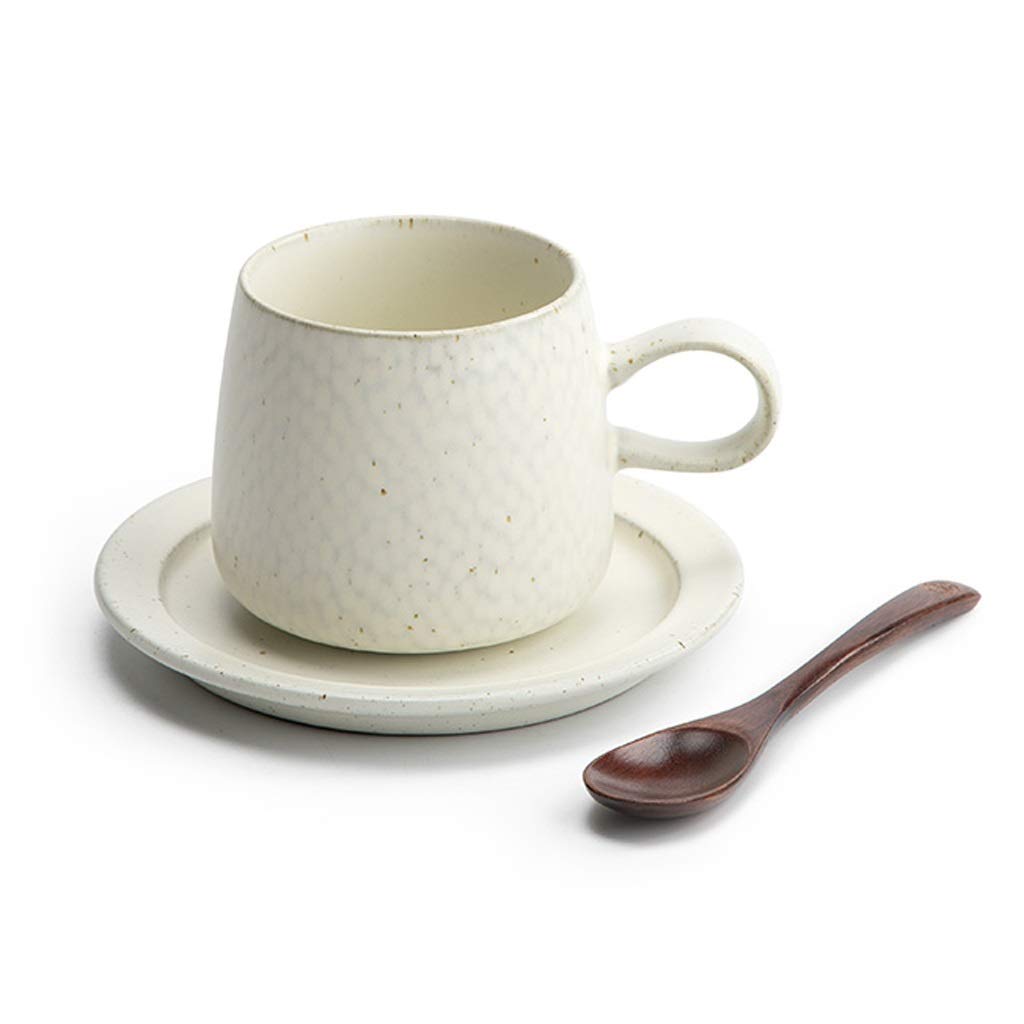 Kaffee-Becher Keramik-Tasse Handgemachte Kaffee-Teetasse Großkapazität Tragbare Büro-Haushalts-Saucer Set Kaffeetasse 230ml (Color : B)