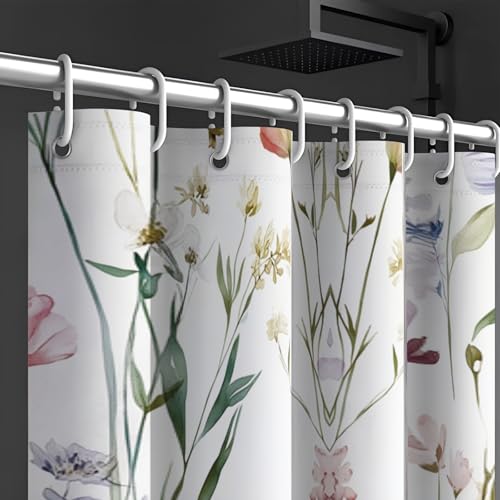 Rideau de salle de bain fleurs abstraites de qualité supérieure