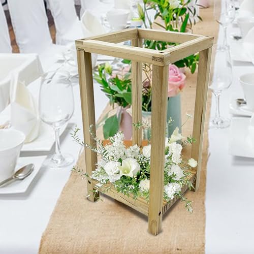 Soporte floral de madera para bodas y centros de mesa de recepciones 4