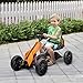 Aosom 12V Electric Go Kart for Kids, Outdoor Ride-On Toy with Forward Backward Drive & Adjustable Speed, Gift for Child 3-8 Years Old, Orange