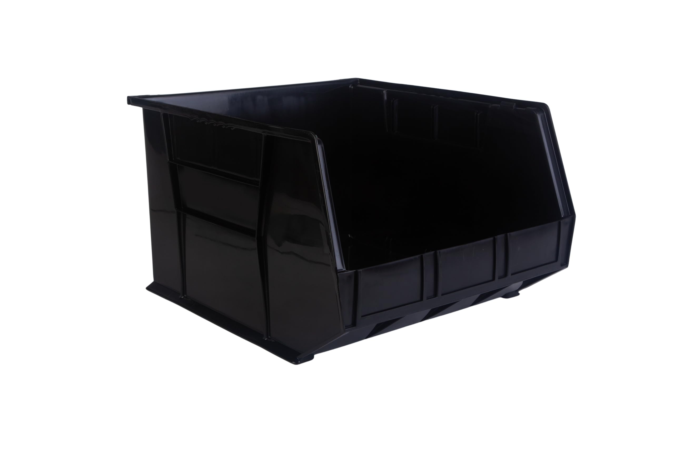 Hudson Exchange - Contenitore impilabile in plastica da appendere, 45,7 x 41,9 x 27,9 cm, colore: Nero