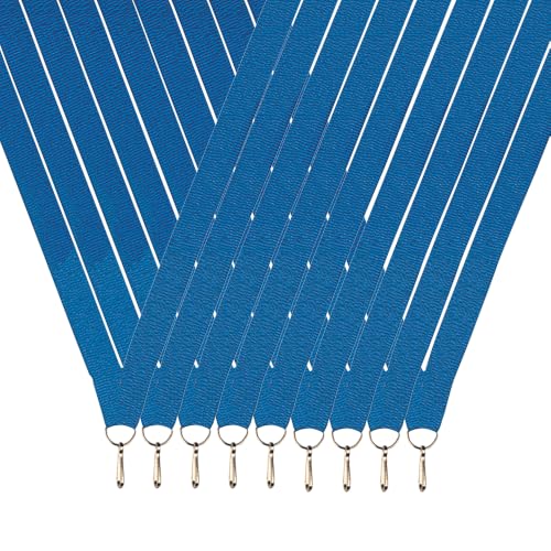 TROPHEES DES VAINQUEURS Lot de 50 Rubans Médaille Tour de Cou Bleu 80 x 1 cm | Rubans Fins pour Médailles et Récompenses Sportives | Tournois, Clubs, Écoles et Associations - R10B