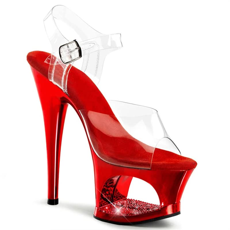 Sandalias de tacón muy alto y plataforma delantera para mujer en talla 38EU