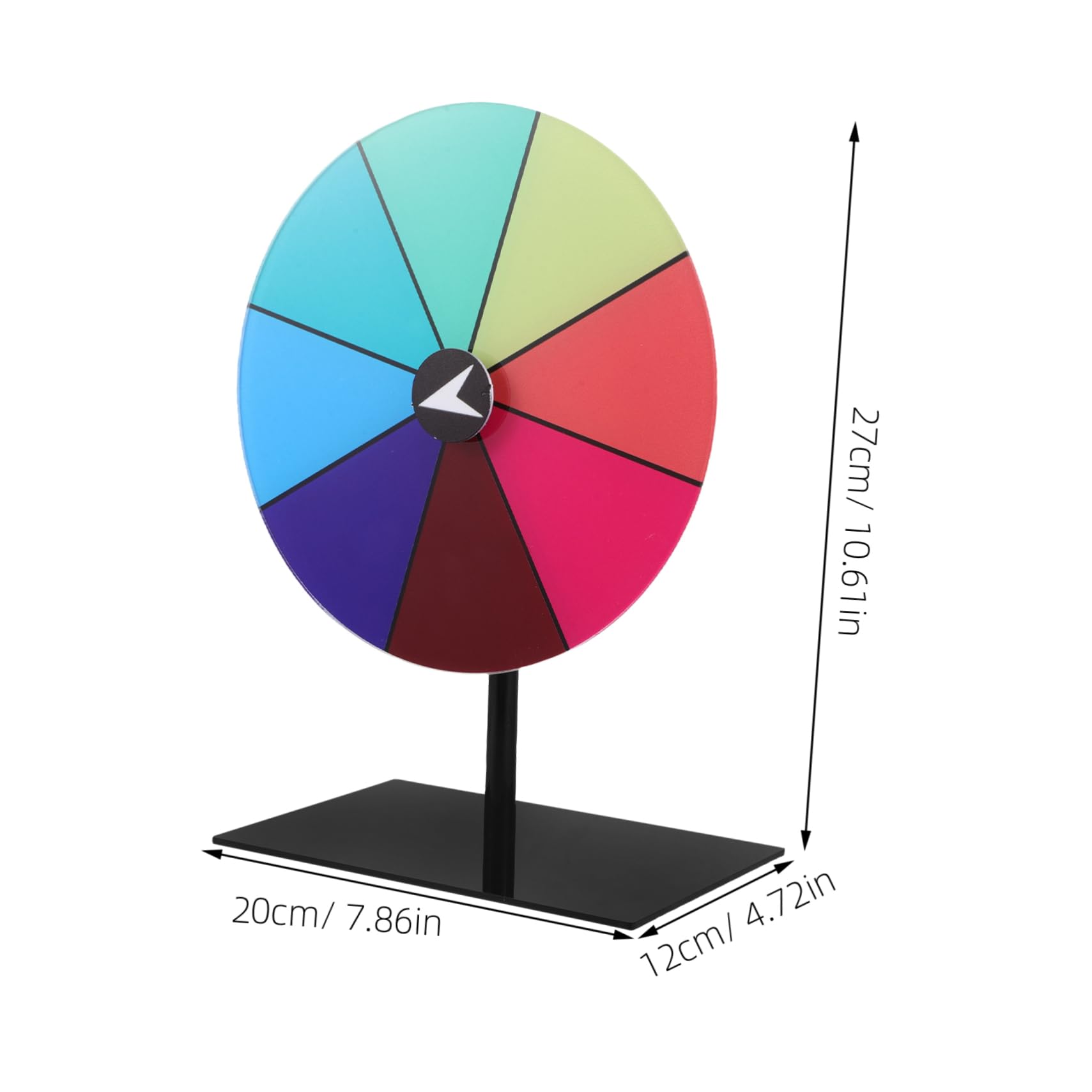 CIMAXIC Carnival Game Prize Wheel of Fortune Acrylic Spinner Stand Tabletop Game for Events