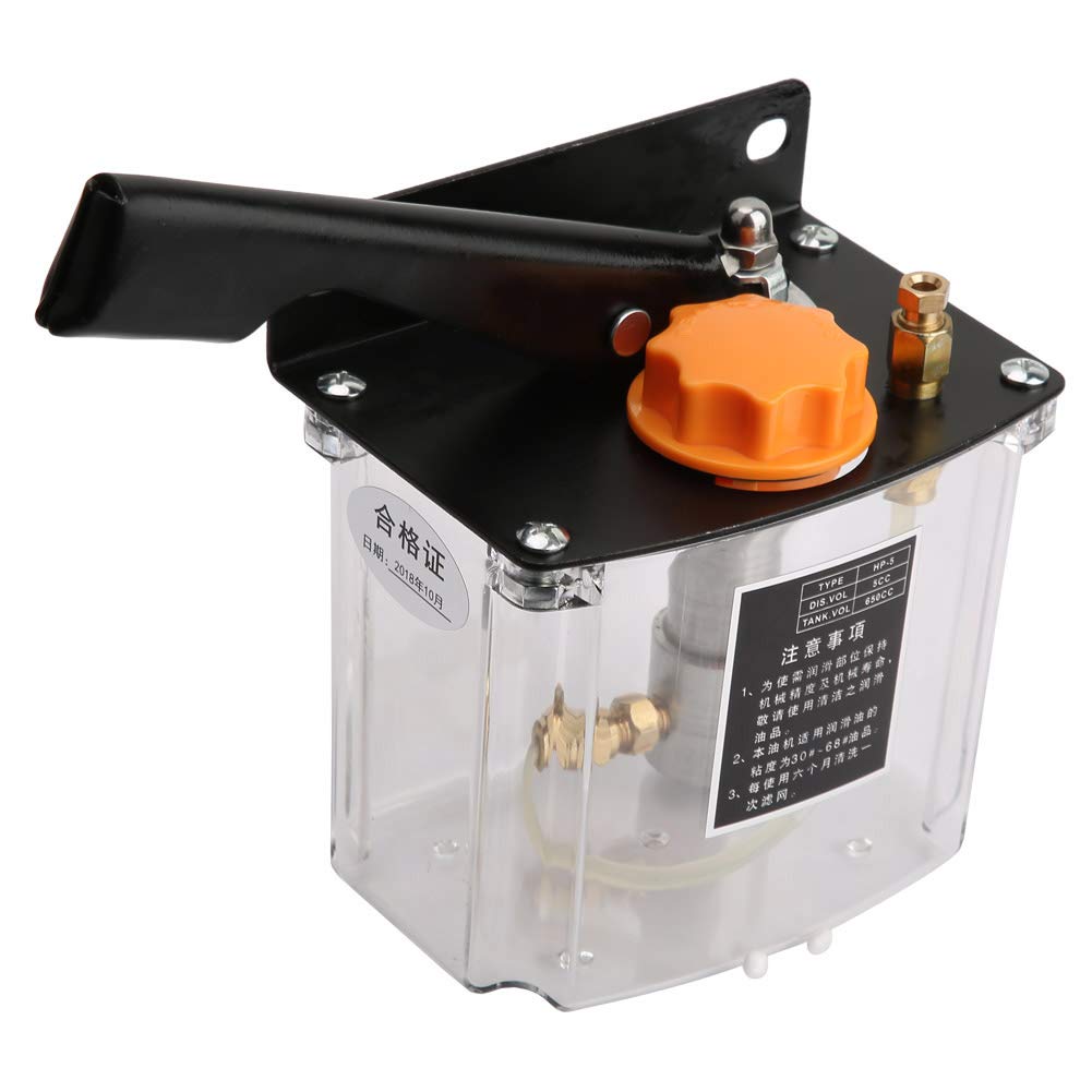 Pompa di lubrificazione manuale, pompa di lubrificazione a mano sinistra -5L 650CC per macchine utensili CNC, centro di lavoro, linea di produzione