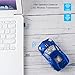 CHUYI Cool Sports Car Shaped Wireless Mouse 1600DPI Cordless Optical Mice with USB Receiver for Office School Home Travel, for PC Laptop Computer Gift (Blue-1 Pack)