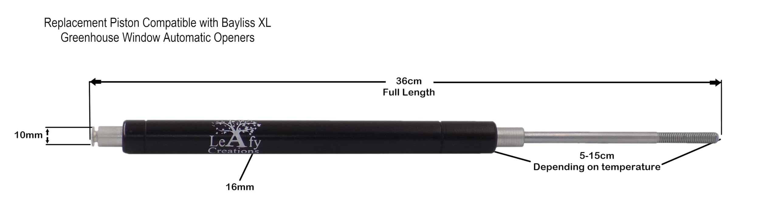 Cilindro Sostitutivo Per Apriﬁnestra Bayliss XL - Ricambio Per Serre, Attivato Dal Calore - Foto 4