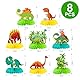 8 Stück Dinosaurier Geform Waben Centerpieces,Dschungel Tier Dino Thema Party Dekoration,Bienenwabe Mittelstücke,Bienenwabe Herzstück,Tischdekorationen,Tabelle Honeycomb für Kinder Geburtstag Party