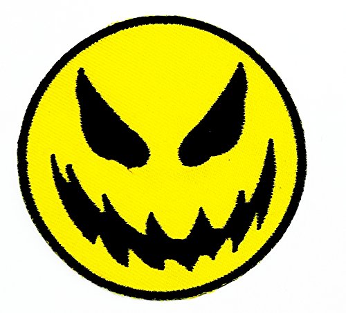 MNC Patch Yellow Devil Emoji Patch Smiley Face Emoji Patch Iron On Sew On Cartoon Logo iron on sew on patch Sign Badge Symbol Patch Iron on Applique Embroidered Jacket T shirt Costume