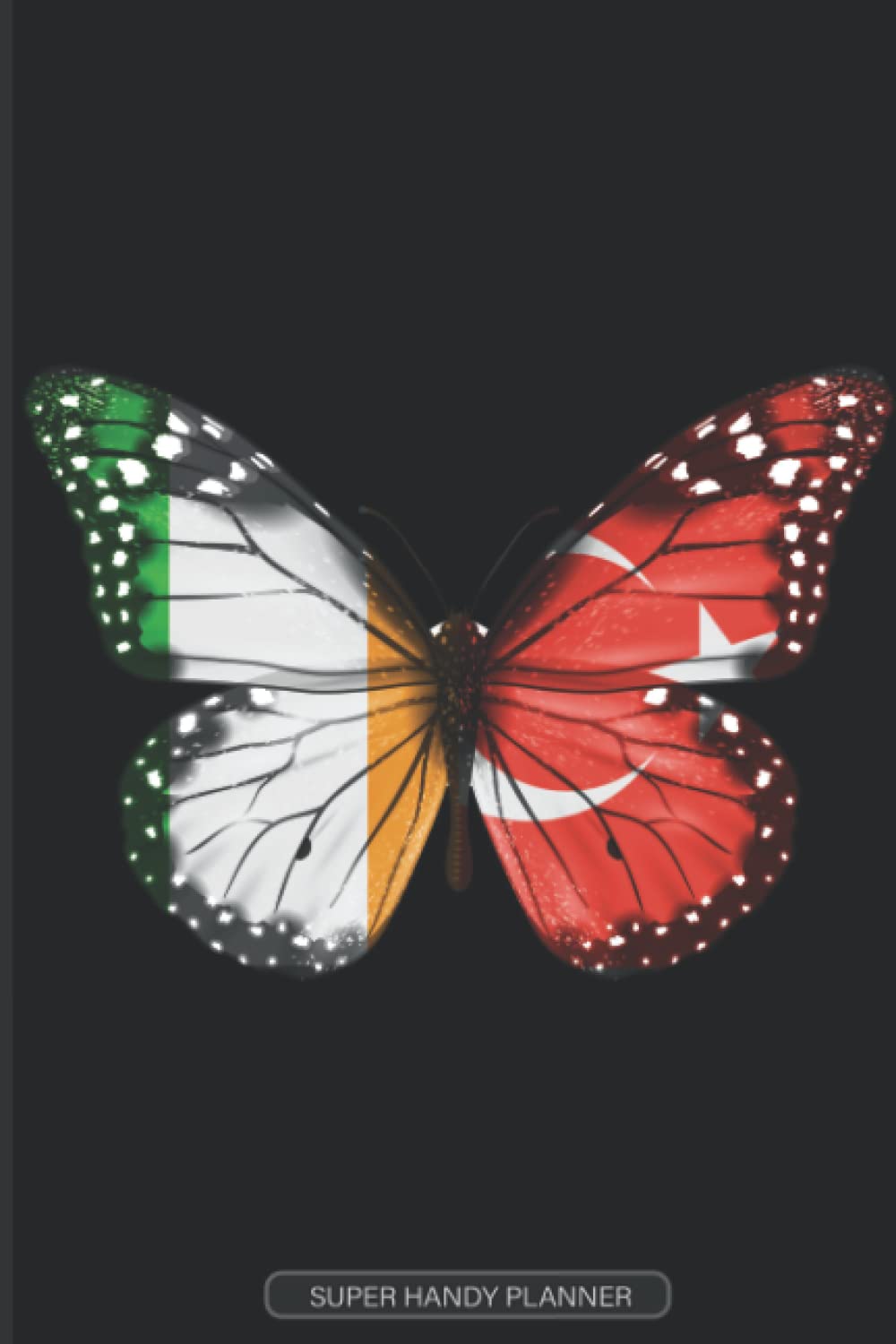 Planner: Irish Turkish Flag Combined Butterfly Flags Of Ireland Turkey
