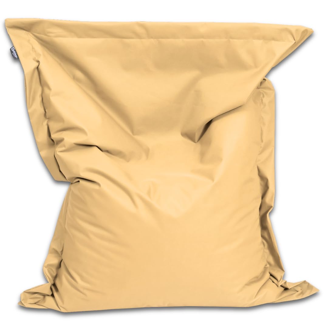 BuBiBag Sitzsack mit Füllung – fertig befüllt geliefert – Handgefertigt – Bean Bag Indoor & Outdoor – Kinder & Erwachsene – wasserabweisend weich bequem – 31 Farben 11 Größen