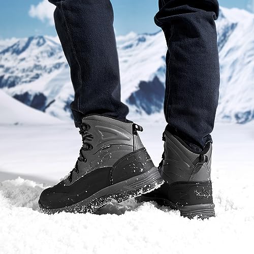 Image of NORTIV 8 Men's Insulated Waterproof Construction Hiking Winter Snow Boots
