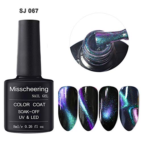 Schnelltrocknender Nagellack, 5D Glänzend und poliert Nail Gel Magnet Magic Cat Eye Gel Nail Art Soak Off, Gel UV LED… – Bild 7