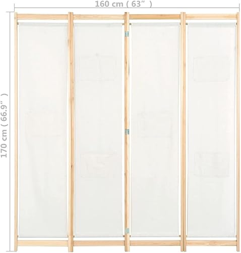 Miniatura 8 de Divisor de habitación de 4 paneles  Divisor de pantalla de habitación plegable decorativo  Pared de división independiente  Divisor de pantalla