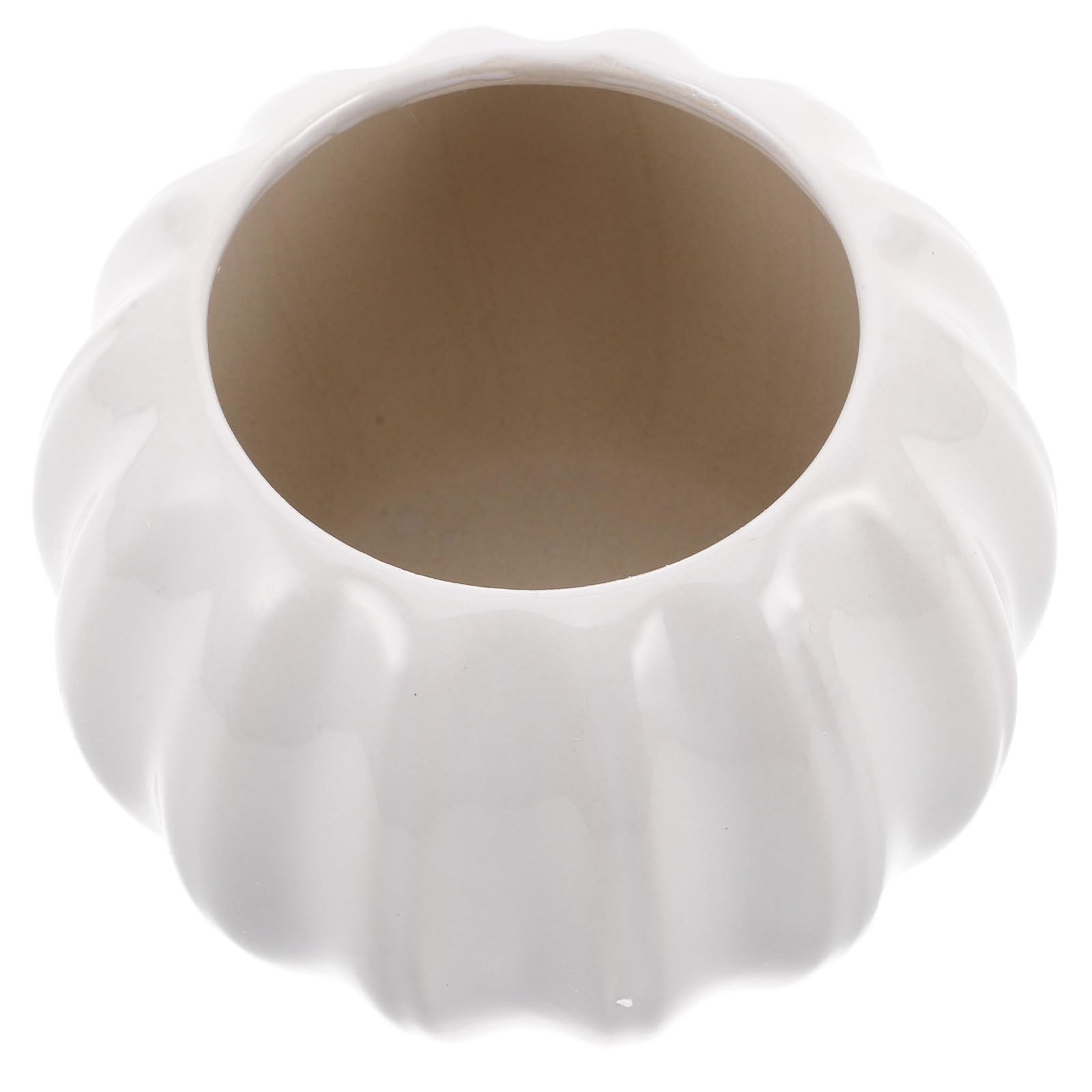 Vase blanc céramique moderne citrouille pour sublimer votre salon ou bureau