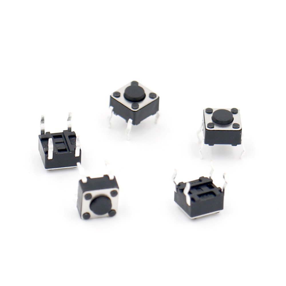 Baomain PCB Momentary Tact Switch Tact Push Button Switch 4 Pin DIP