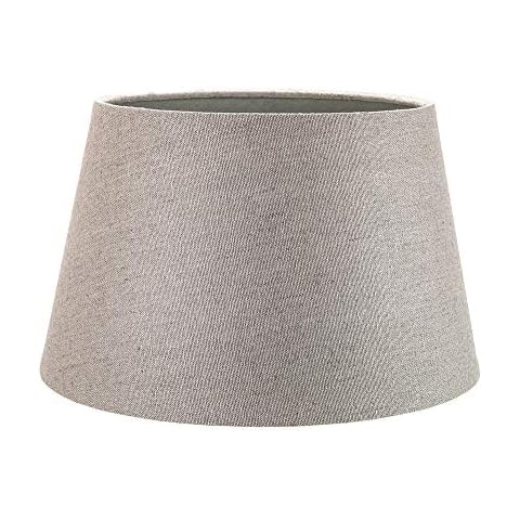 Traditional Grey Linen Drum Lampshade by Happy Homewares Cover