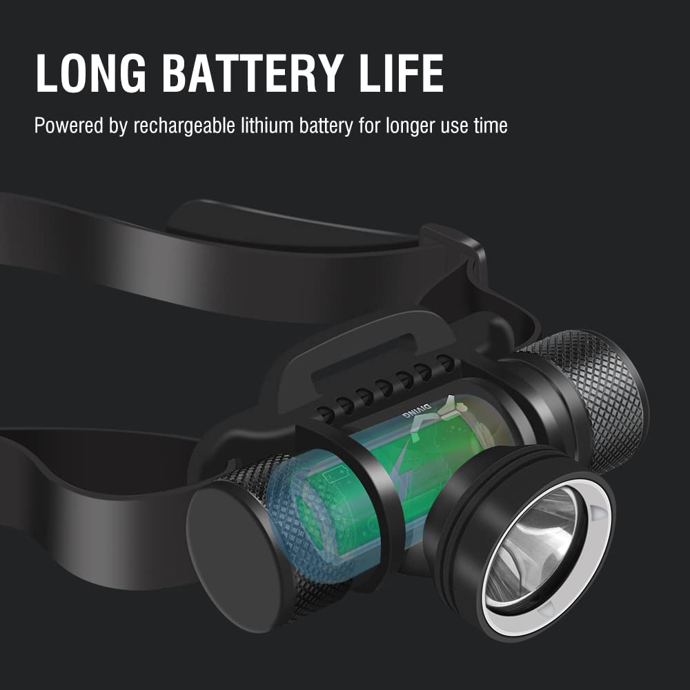 WINDFIRE Luce Frontale subacqueo 5000 Lumens IPX8 Impermeabile 60 Metri Snorkeling Ricarica